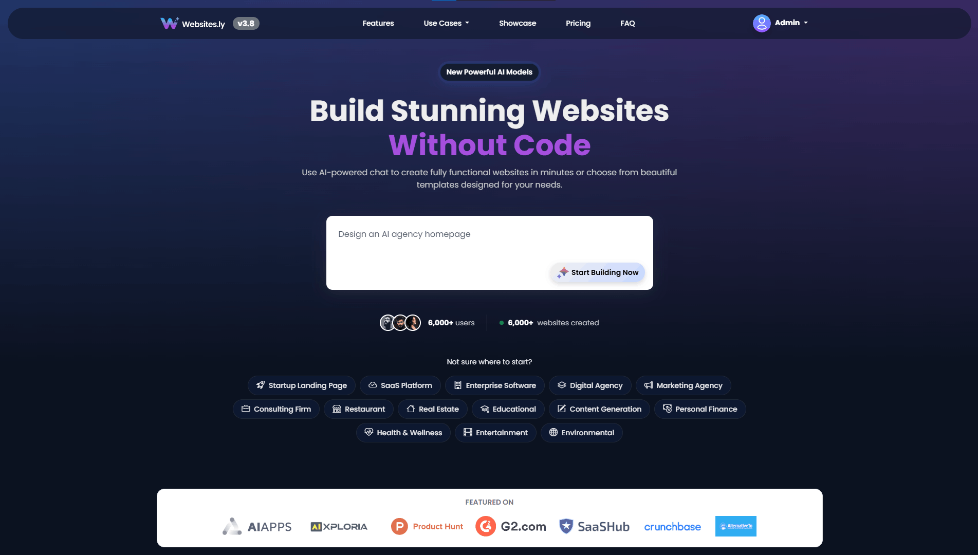 AI Website Builder | Create Websites Instantly with Websites.ly